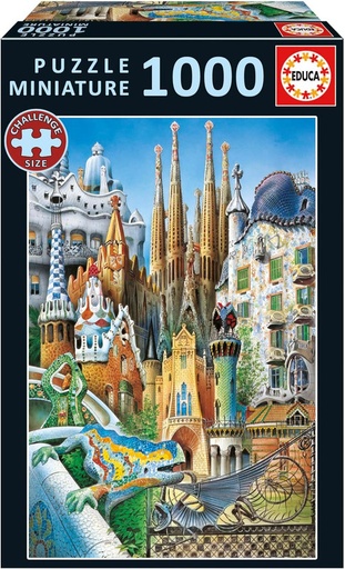 [E20376] PUZZLE 1000 COLLAGE GAUDÍ MINIATU EDUCA 20376