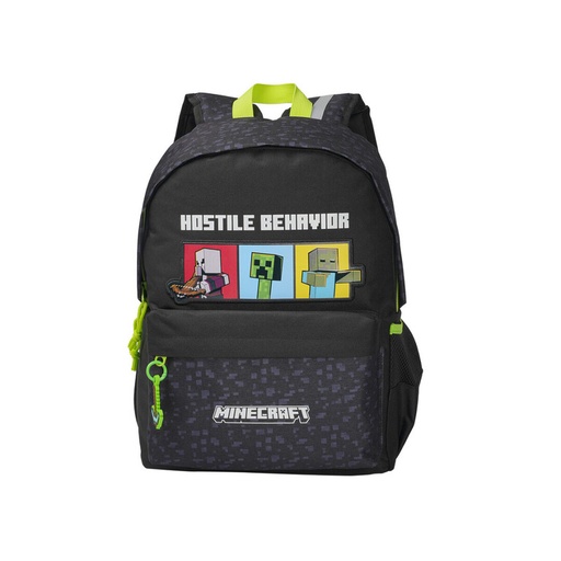 [MC66-06-MF] Minecraft  Mochila Juvenil Adaptable a Trolley -Hostile Behavior 43x32x4cm