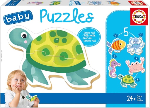 [E19951] BABY PUZZLE ANIMALES ACUÁTIC  EDUCA 19951