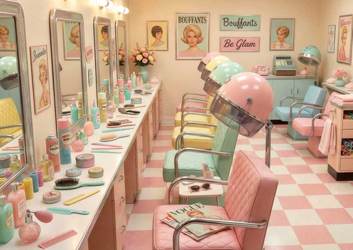 [E20562] PUZZLE 1000 RETRO GLAM SALON FSC EDUCA 20562