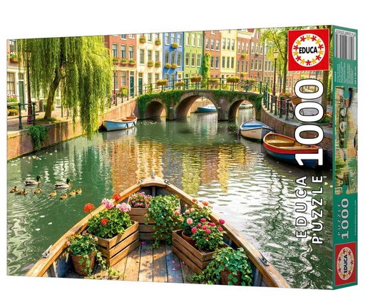 [E20563] PUZZLE 1000 PASEO BARCO AMSTERDAM F EDUCA 20563