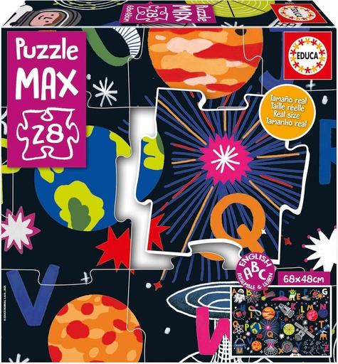 [E20493] PUZZLE 28 ALPHABET PUZZLE SPACE P.M  EDUCA 20493