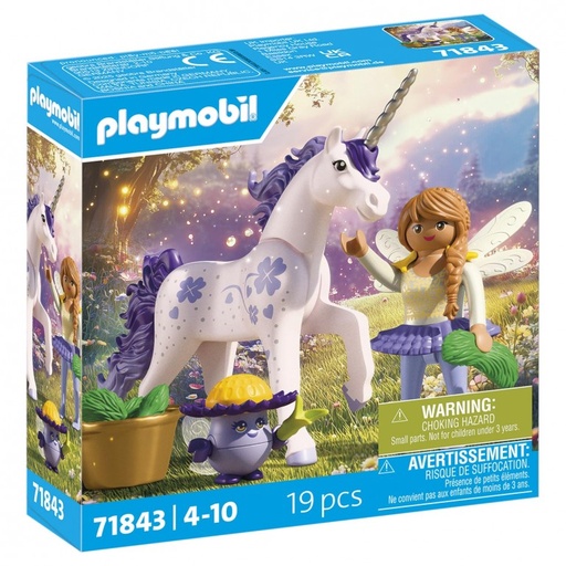[PL71843] Coleccionable Unicornio Lucky Lavender con hada PLAYMOBIL 71843