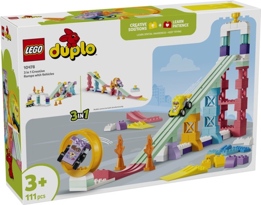 [LE10478] Rampas Creativas “3 en 1” con Vehículos LEGO 10478