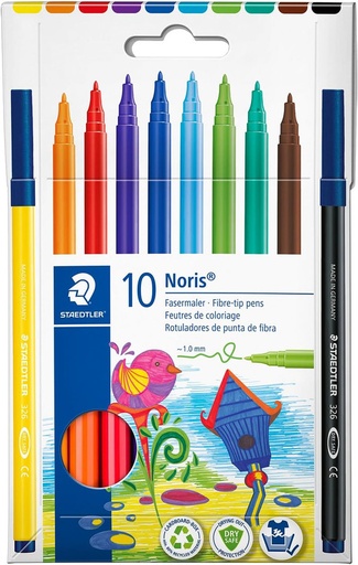 [STD326-C10] CAJA 10 ROTULADORES STAEDTLER NORIS 326