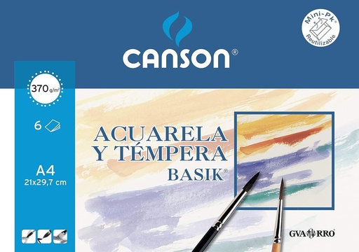 [C200006416] BLOC 6H DIBUJO CANSON ACUARELA A4 MINIPACK