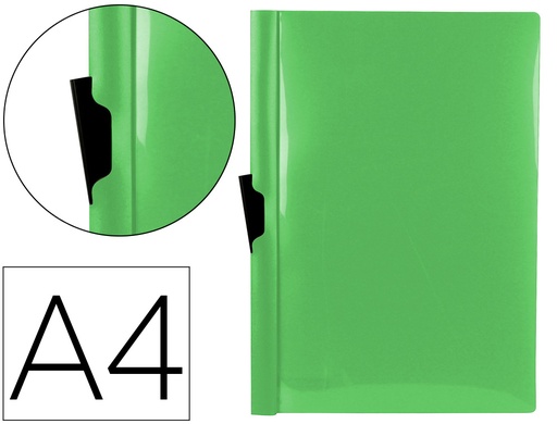 [DP25] LIDERPAPEL
Carpeta liderpapel dossier pinza lateral polipropileno din a4 VERDE CLARO translucido 30 hojas pinza deslizante.