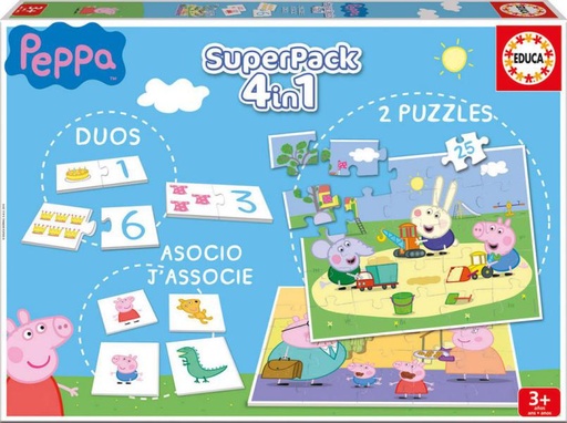 [E16229] JUEGO SUPERPACK PEPPA PIG EDUCA 16229