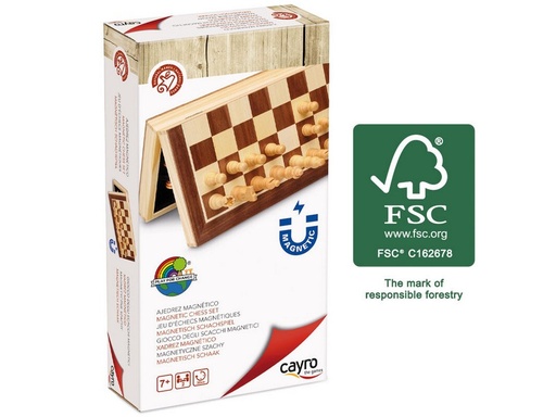 [CAY600] AJEDREZ MAGNÉTICO MARQUETERÍA "FSC" CAYRO 600