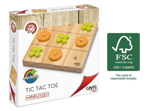 [CAY680] TRES EN RAYA TIC TAC TOE (MADERA FSC) CAYRO 680