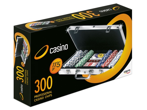 [CAYDR-300] MALETIN FICHAS 300 FICHAS POKER 11,5 gr. CAYRO DR-300