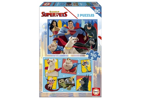 [E19484] PUZZLE 2x100 DC LEAGUE OF SUPER-PET